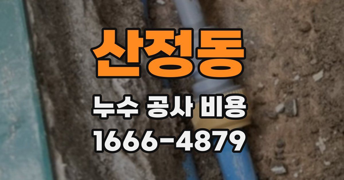 산정동 누수 공사 비용