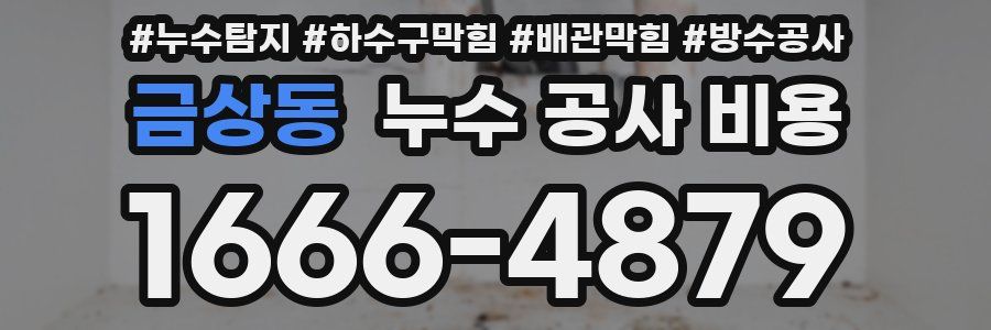 금상동 누수 공사 비용