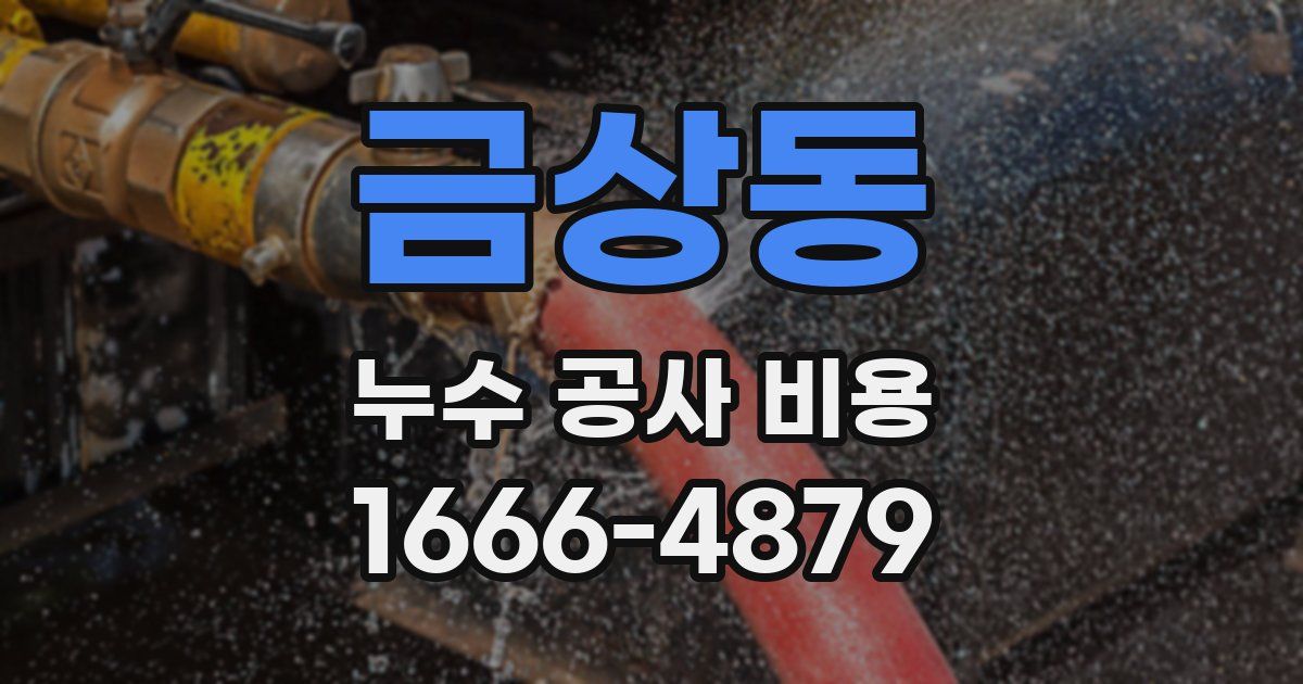 금상동 누수 공사 비용