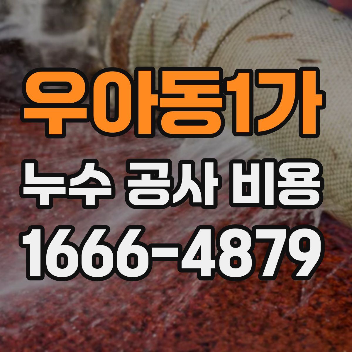 우아동1가 누수 공사 비용