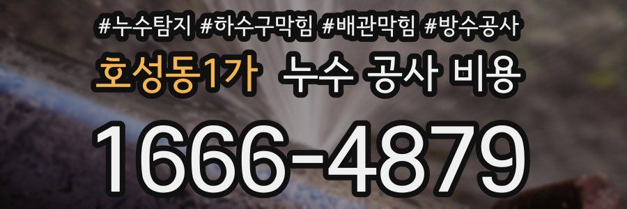 호성동1가 누수 공사 비용