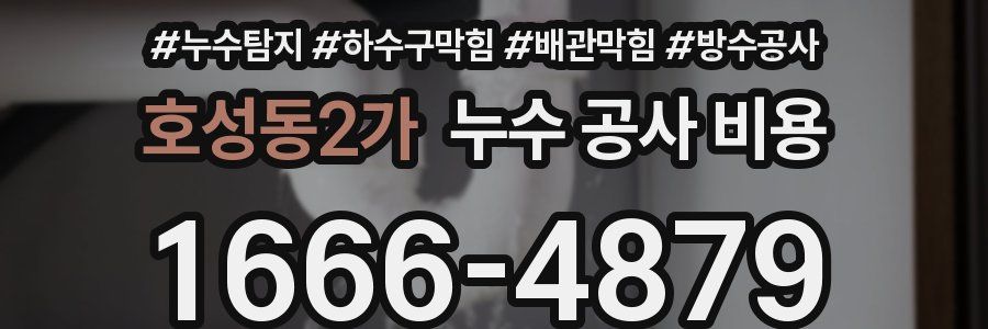 호성동2가 누수 공사 비용