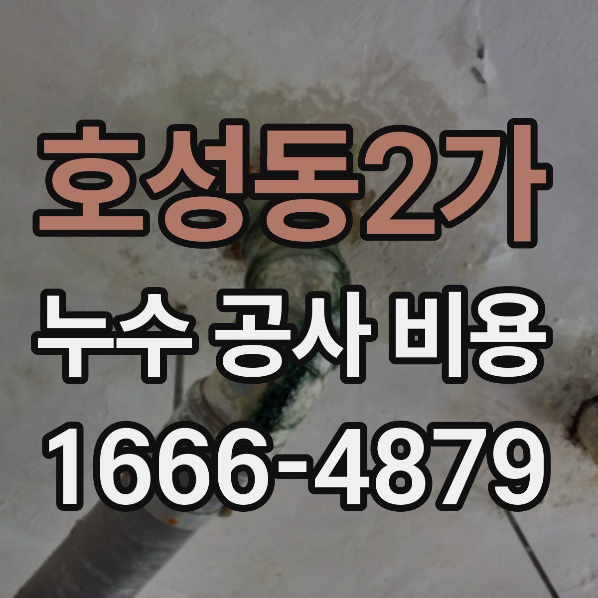 호성동2가 누수 공사 비용