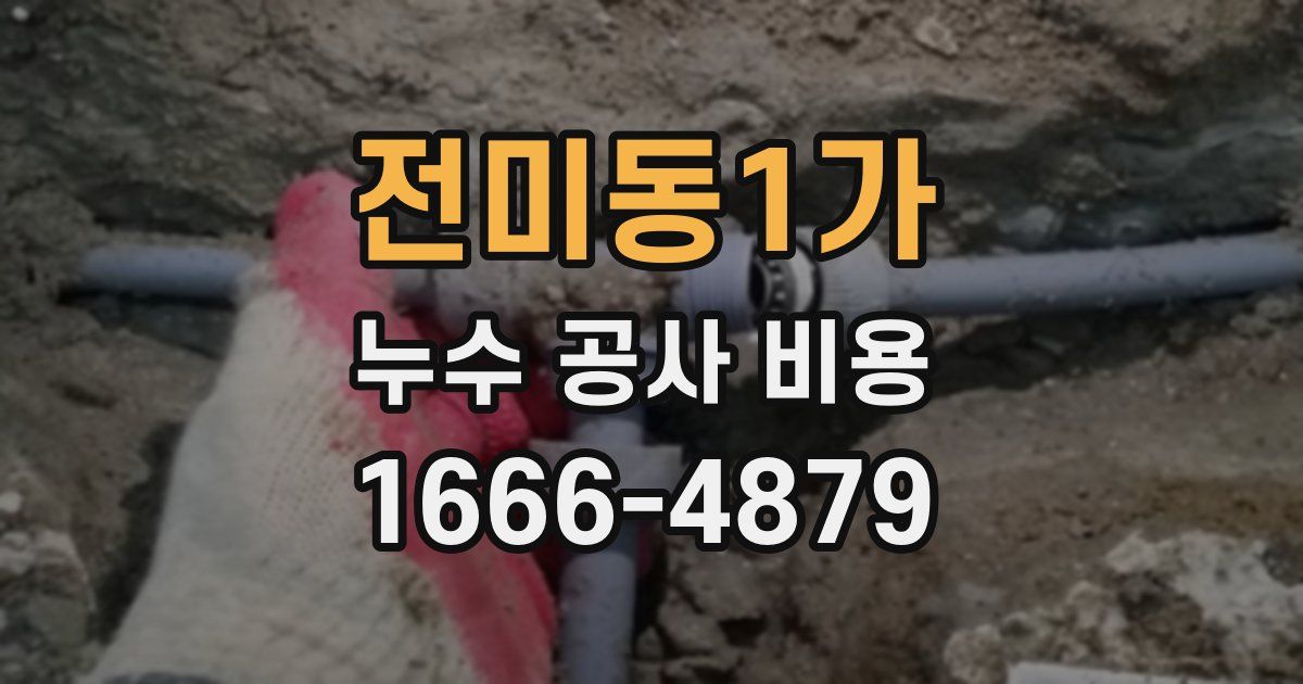 전미동1가 누수 공사 비용