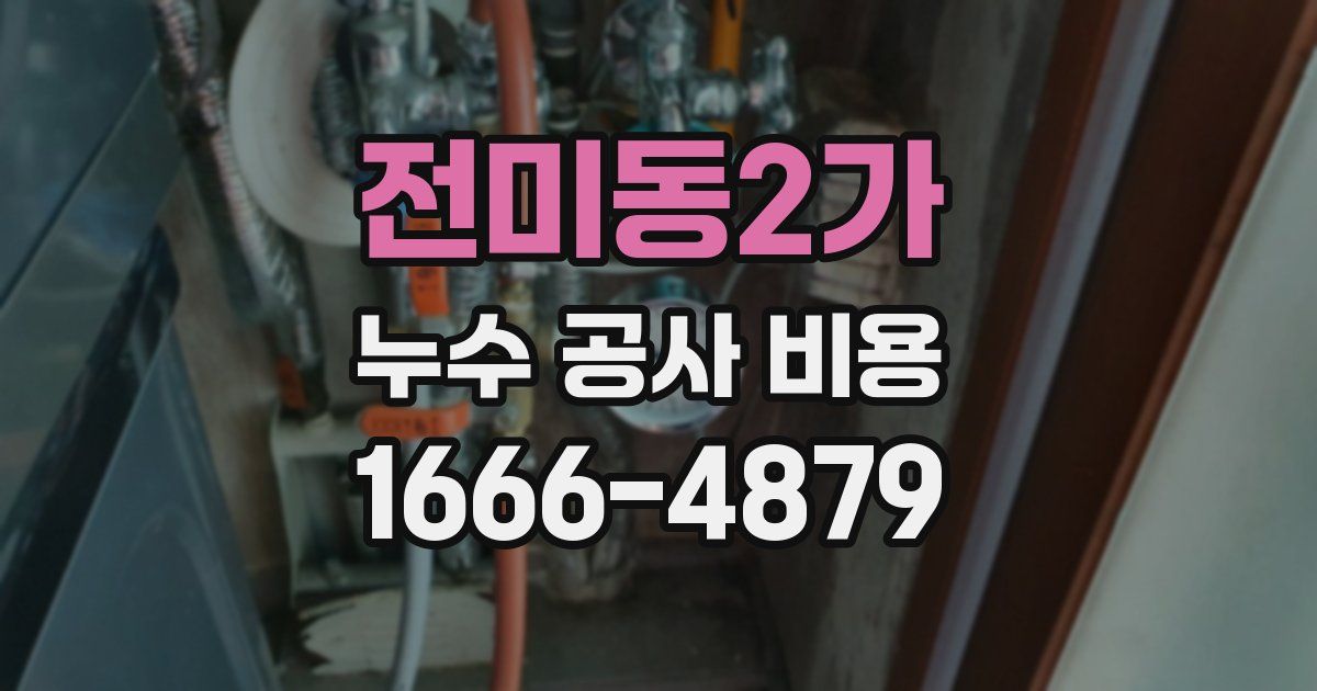 전미동2가 누수 공사 비용