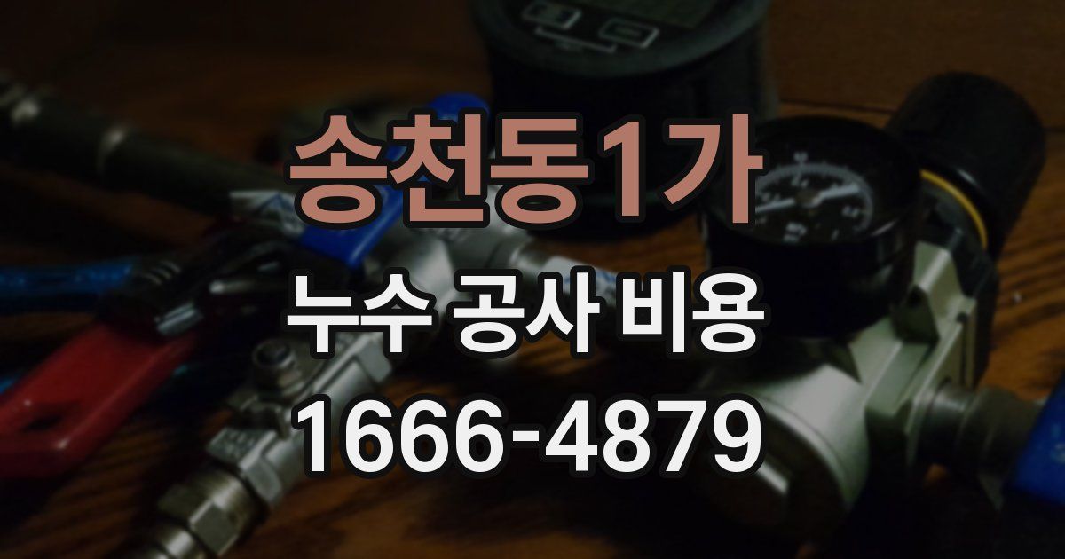 송천동1가 누수 공사 비용