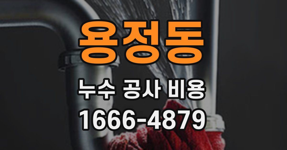 용정동 누수 공사 비용
