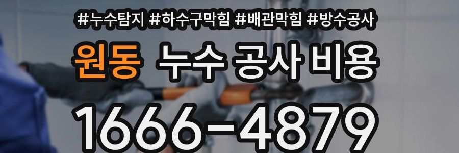 원동 누수 공사 비용