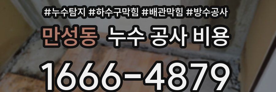 만성동 누수 공사 비용
