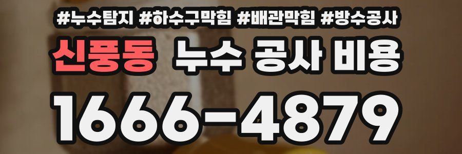 신풍동 누수 공사 비용