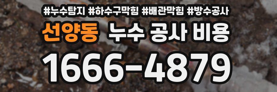 선양동 누수 공사 비용