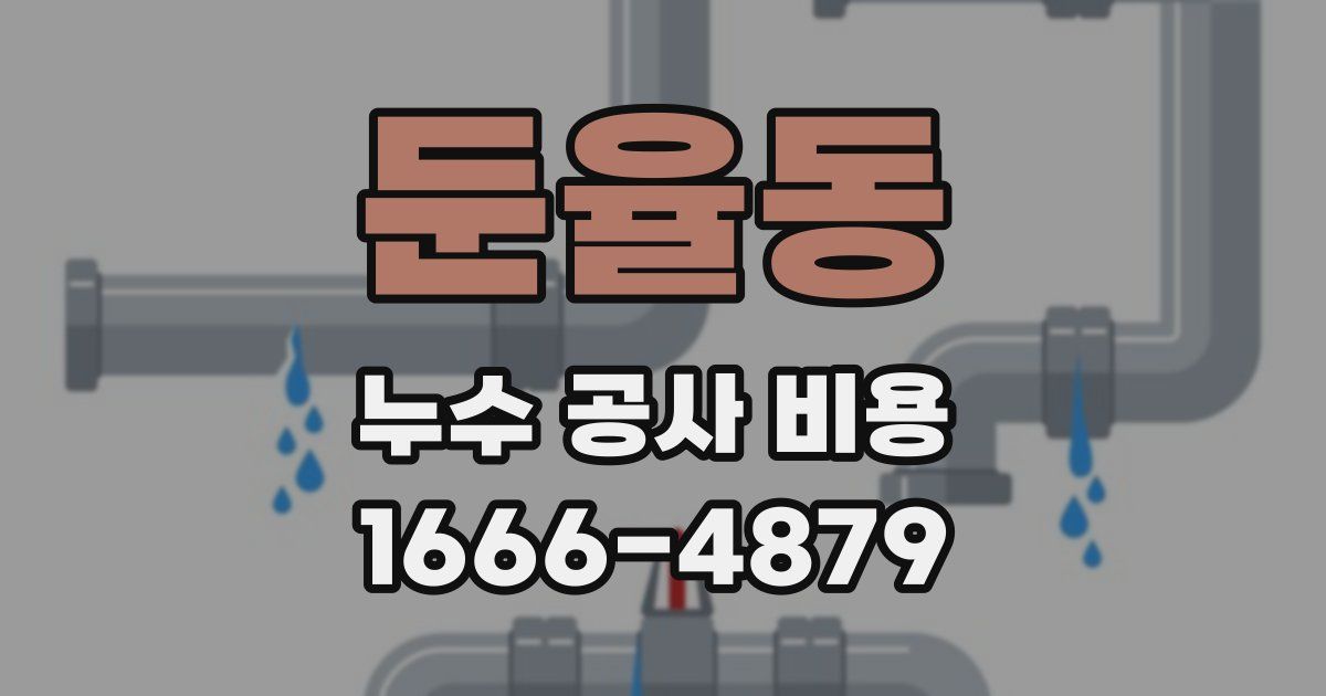 둔율동 누수 공사 비용