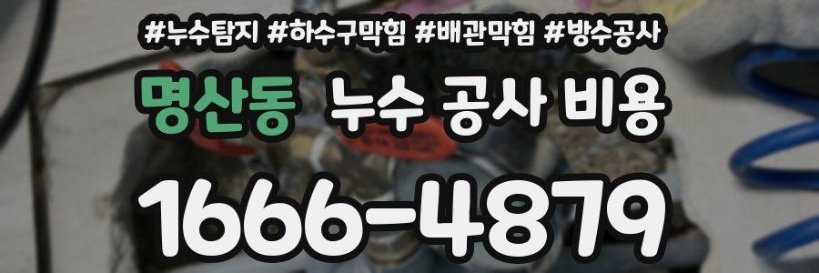 명산동 누수 공사 비용