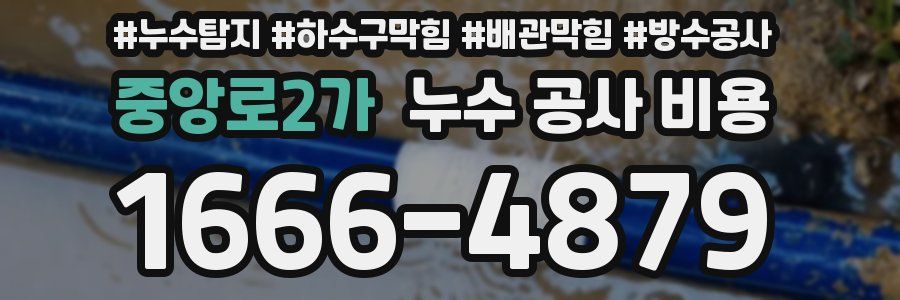 중앙로2가 누수 공사 비용