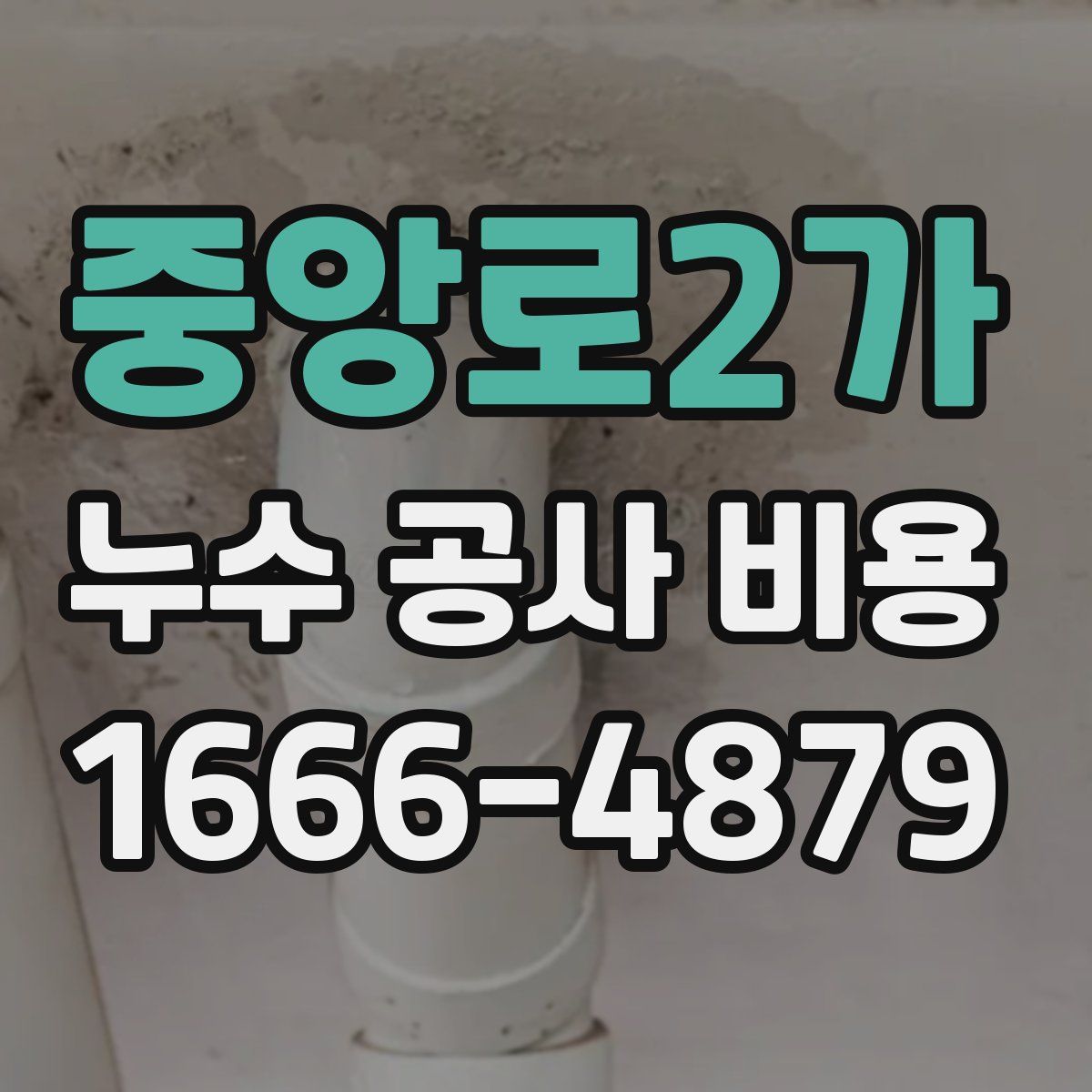 중앙로2가 누수 공사 비용