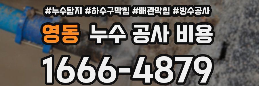 영동 누수 공사 비용