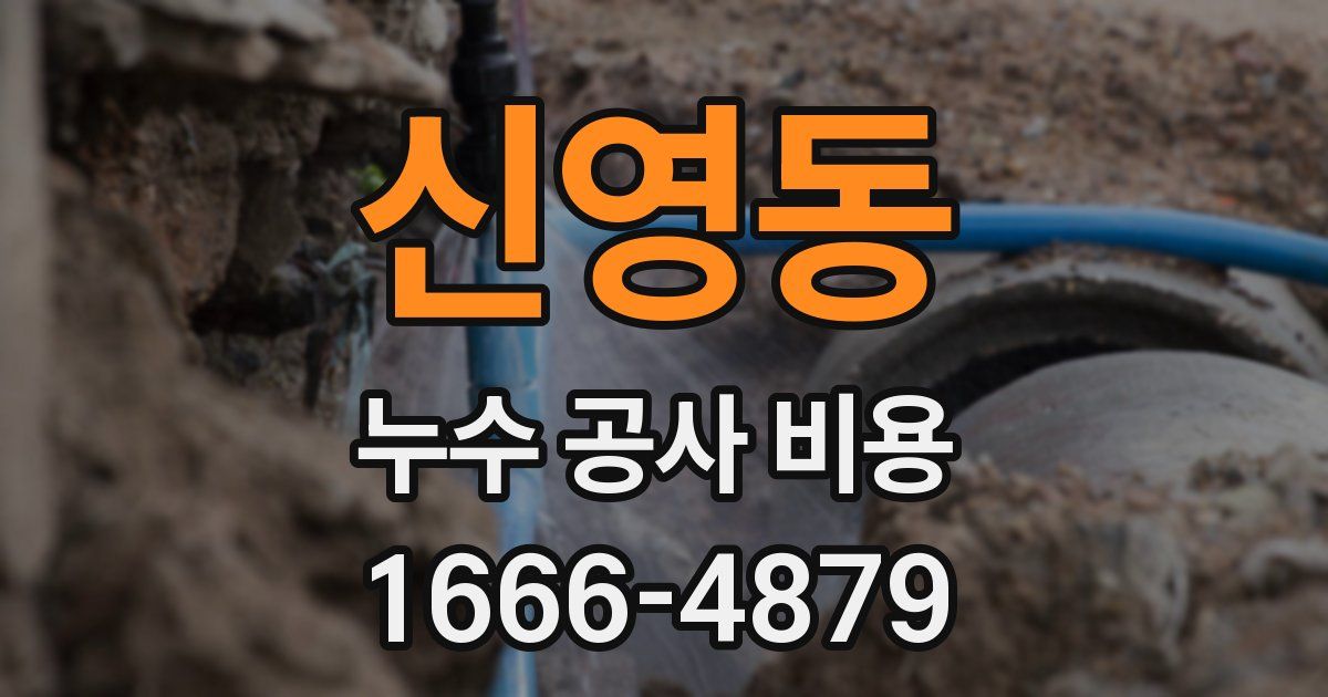 신영동 누수 공사 비용