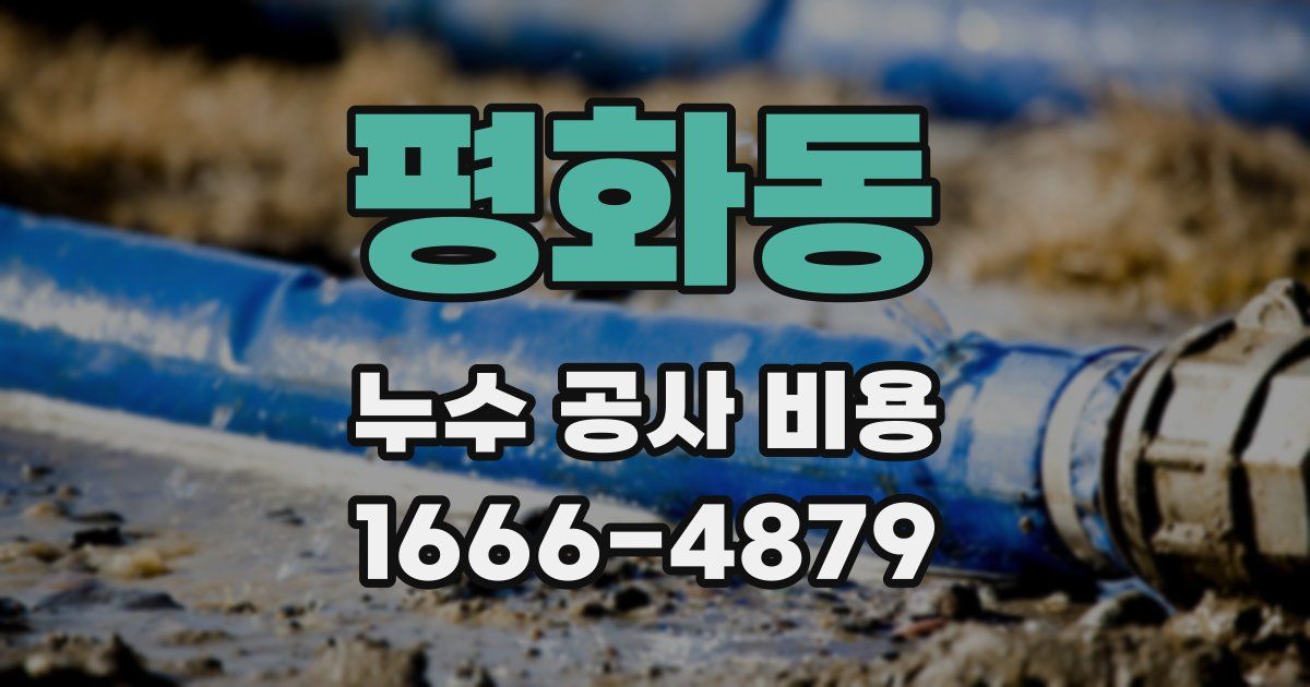 평화동 누수 공사 비용