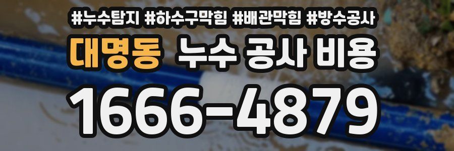 대명동 누수 공사 비용