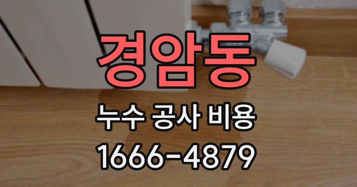 경암동 누수 공사 비용