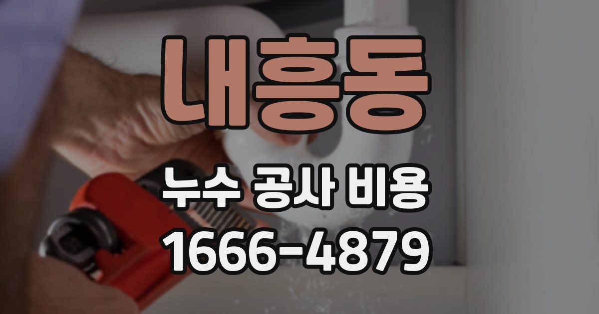 내흥동 누수 공사 비용