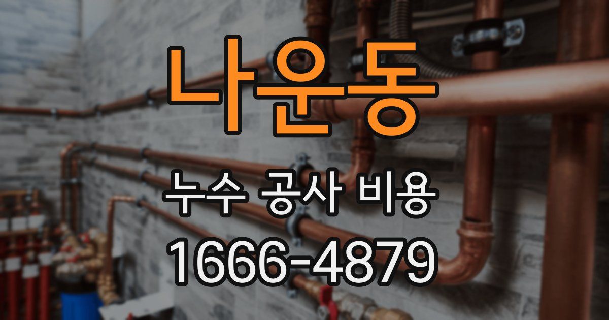 나운동 누수 공사 비용