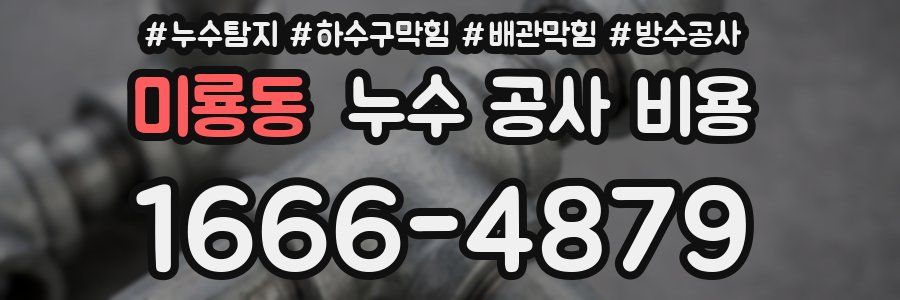 미룡동 누수 공사 비용