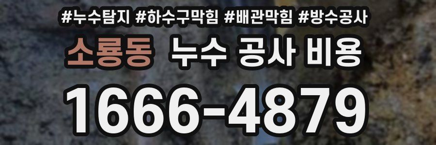 소룡동 누수 공사 비용