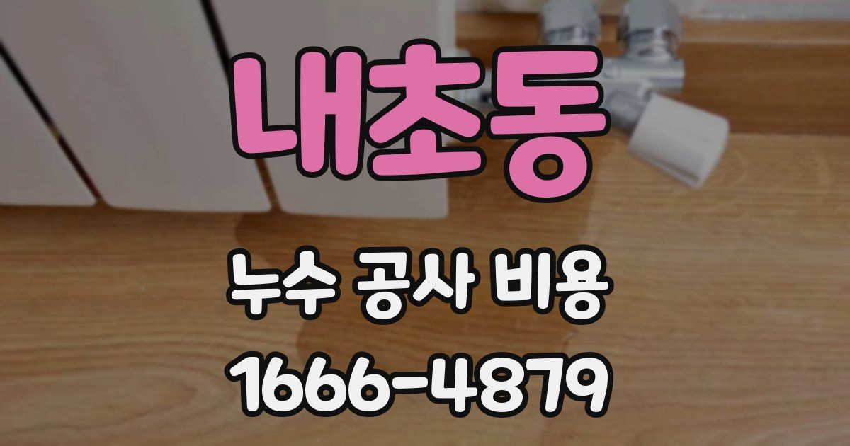 내초동 누수 공사 비용