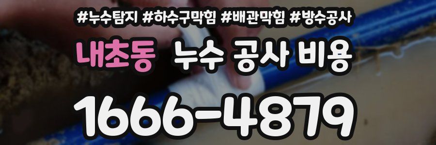 내초동 누수 공사 비용