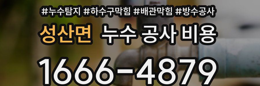 성산면 누수 공사 비용