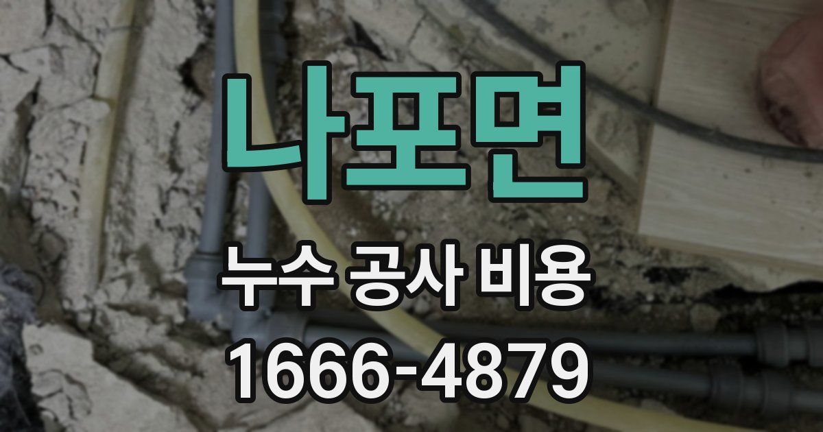 나포면 누수 공사 비용