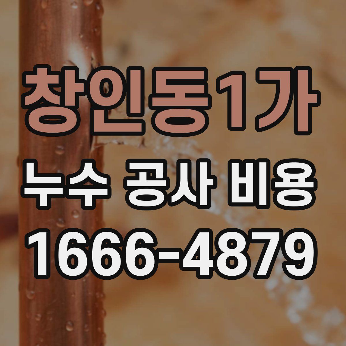 창인동1가 누수 공사 비용