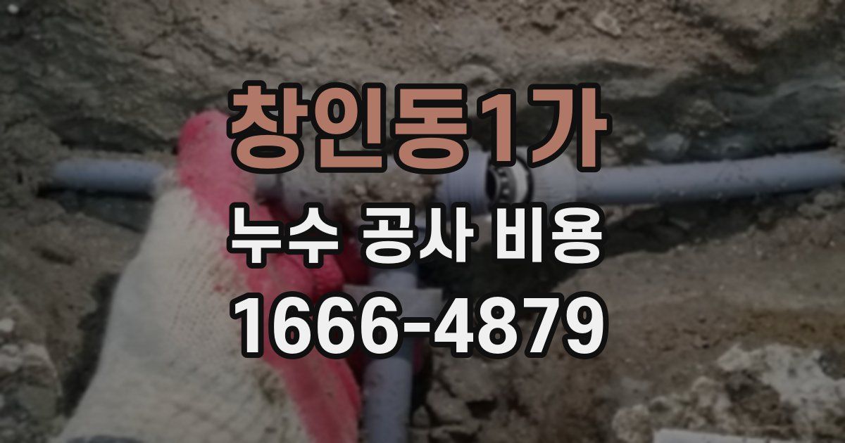 창인동1가 누수 공사 비용