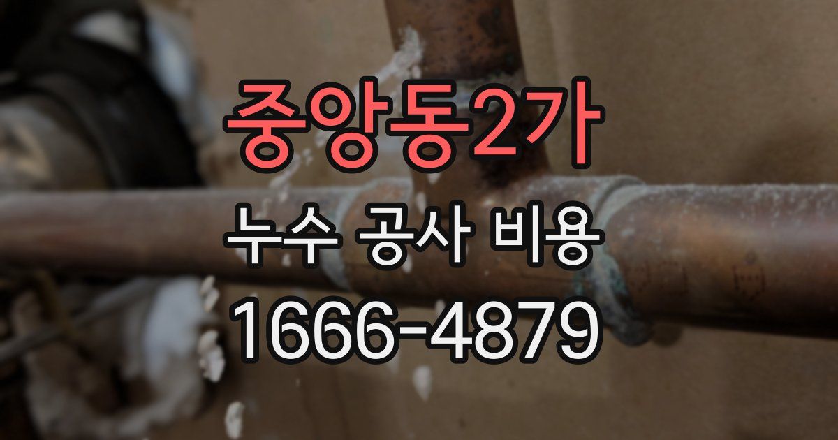 중앙동2가 누수 공사 비용