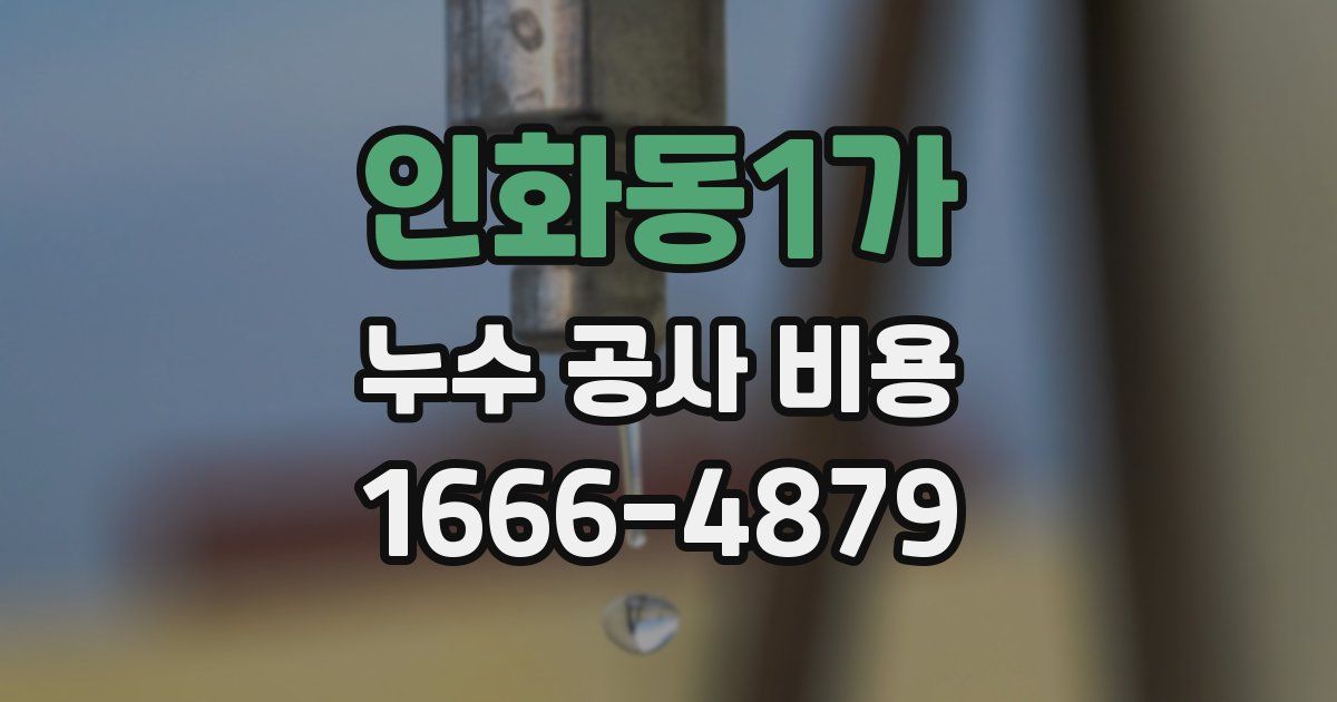 인화동1가 누수 공사 비용