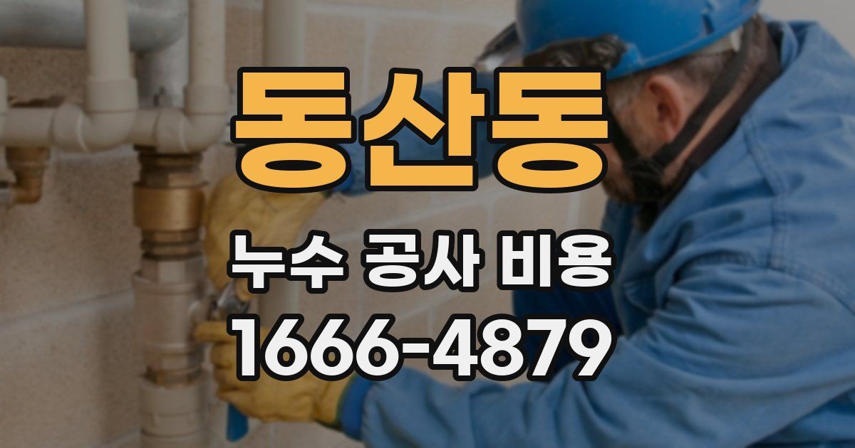 동산동 누수 공사 비용