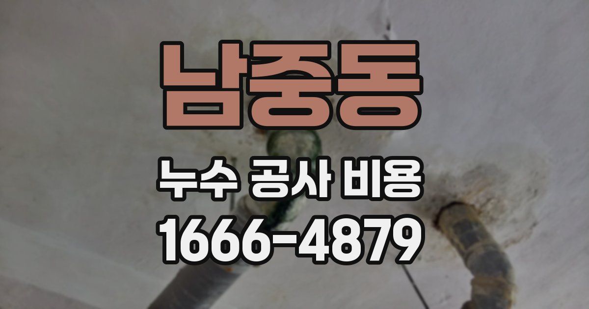 남중동 누수 공사 비용