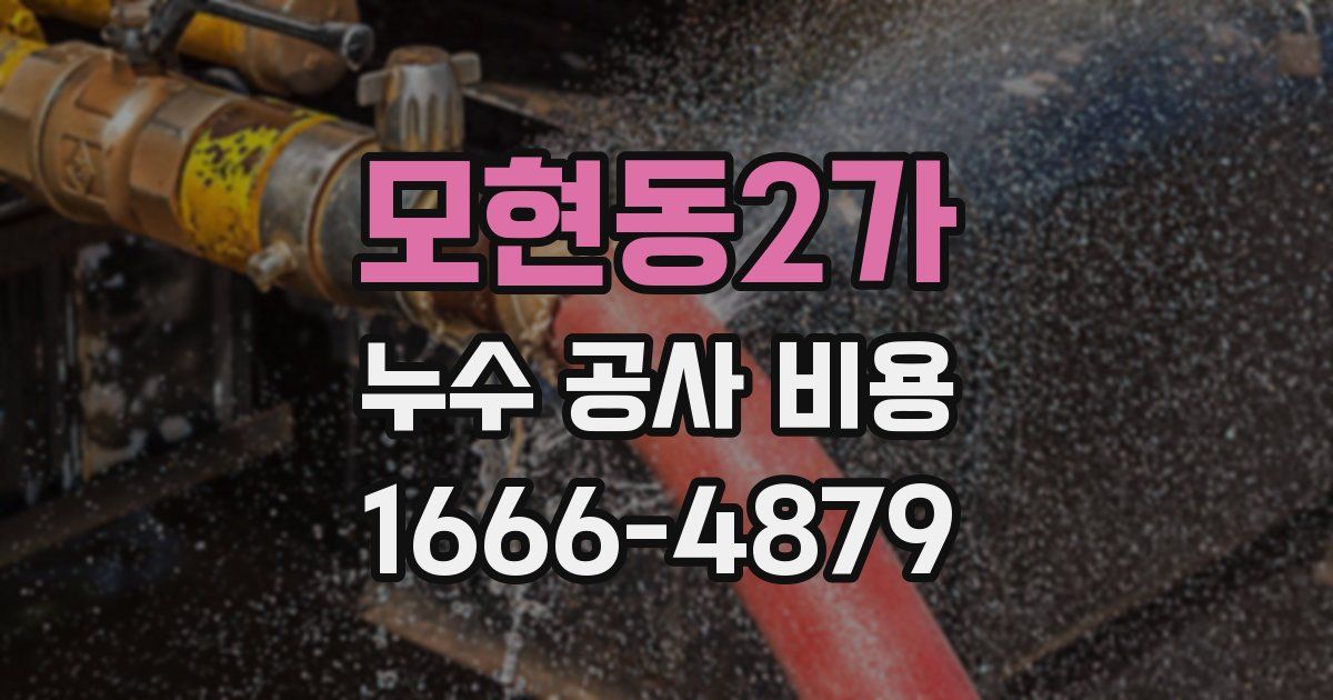 모현동2가 누수 공사 비용
