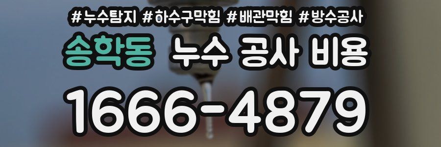 송학동 누수 공사 비용