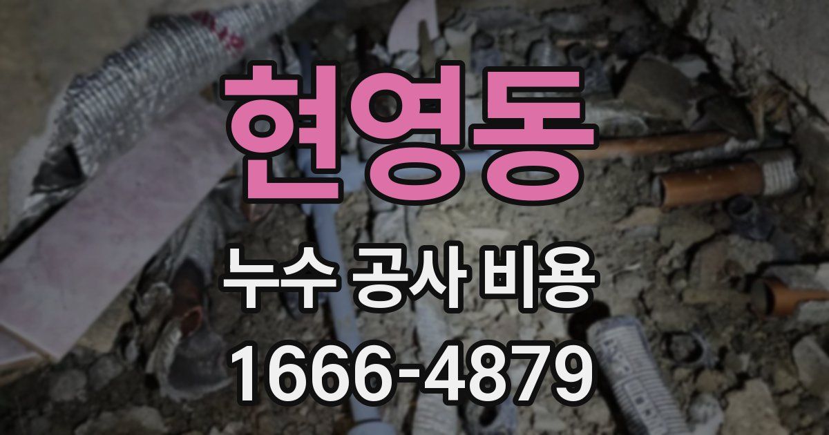 현영동 누수 공사 비용