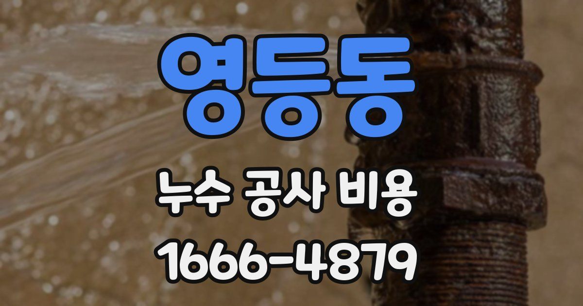 영등동 누수 공사 비용
