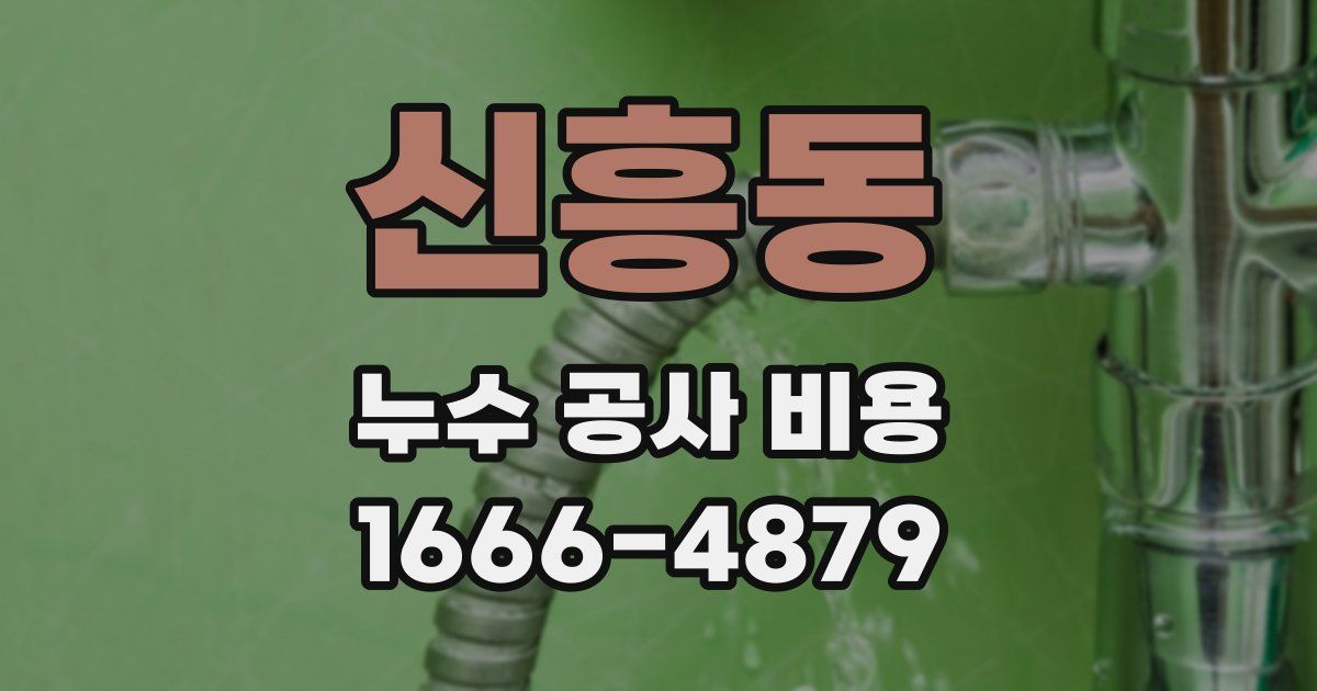 신흥동 누수 공사 비용