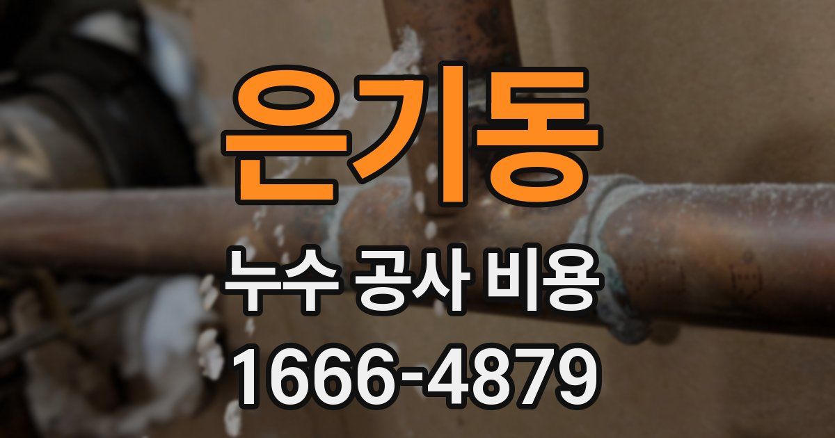 은기동 누수 공사 비용