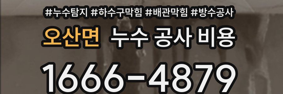 오산면 누수 공사 비용