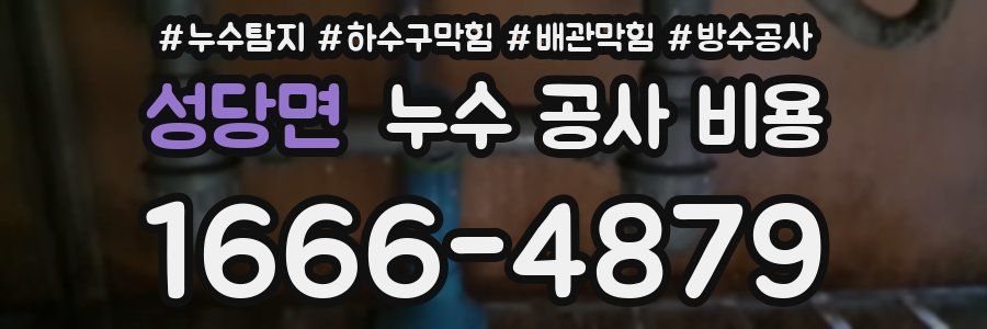 성당면 누수 공사 비용