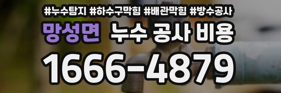 망성면 누수 공사 비용