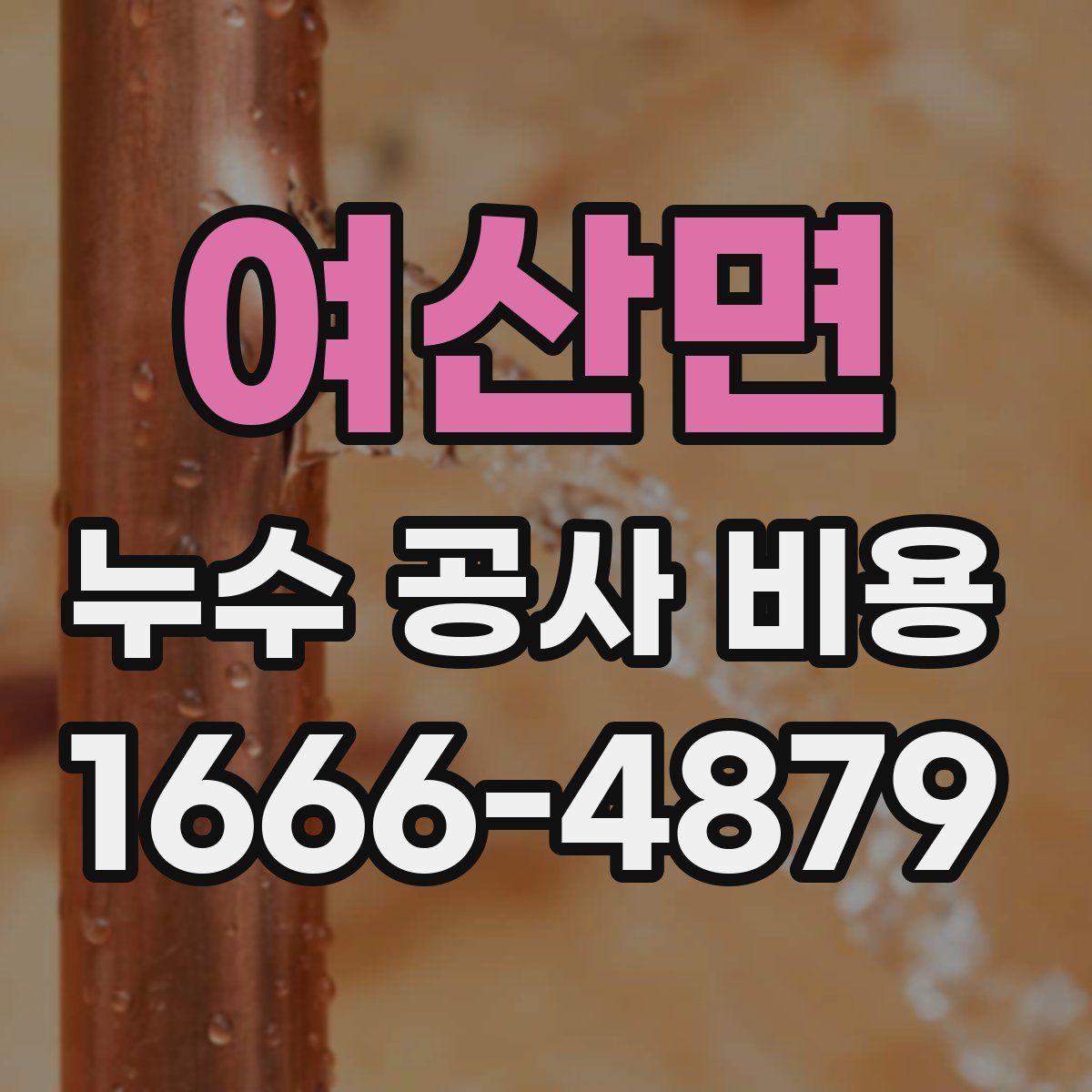 여산면 누수 공사 비용