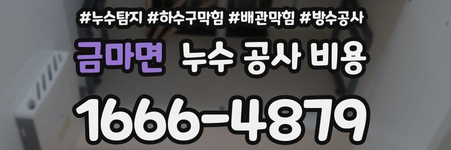 금마면 누수 공사 비용