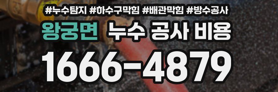 왕궁면 누수 공사 비용